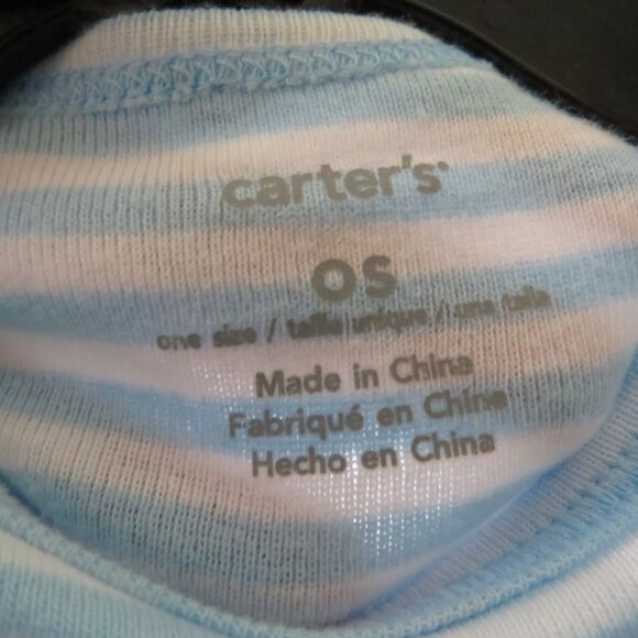 Baby Elephant Swaddle Bunting 100% cotton embroidered elastic bottom Blue Strip - Picture 4 of 9